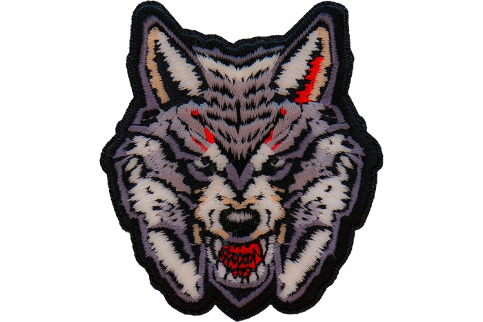Snarling Wolf Iron on Patch