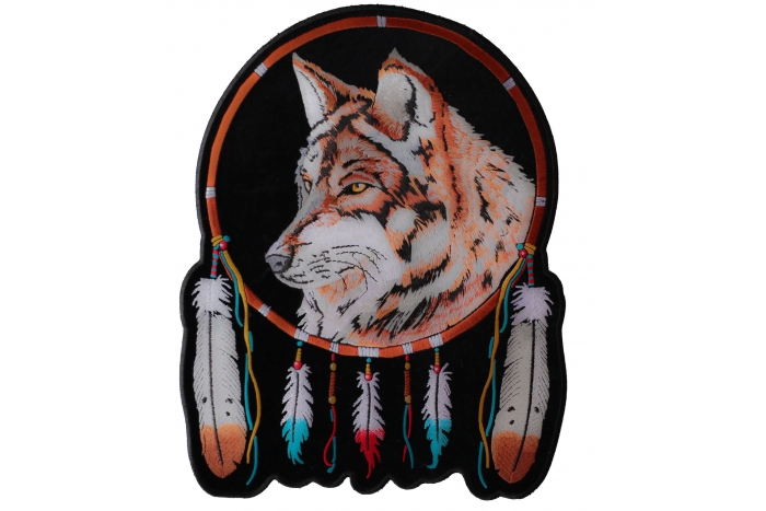 Dreamcatcher Wolf Feathers Patch