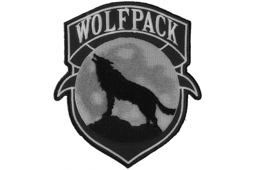 Wolfpack Patch Wolf Howling Moon Silhouette