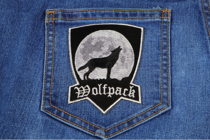 Wolfpack Patch With Howling Wolf | Embroidered Patches by Ivamis Patches