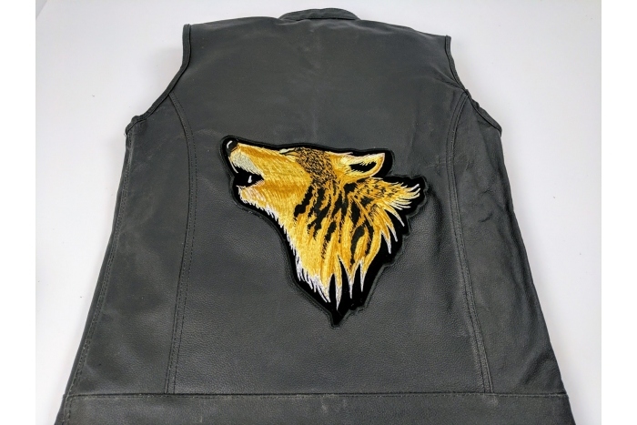  shown on leather vest
