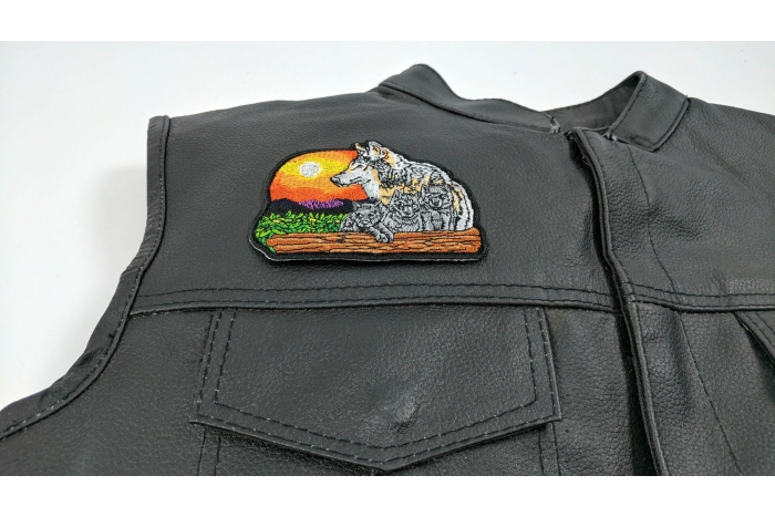 shown on leather vest