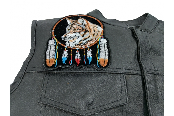 Wolf Patch, Patches for Jackets shown on leather vest