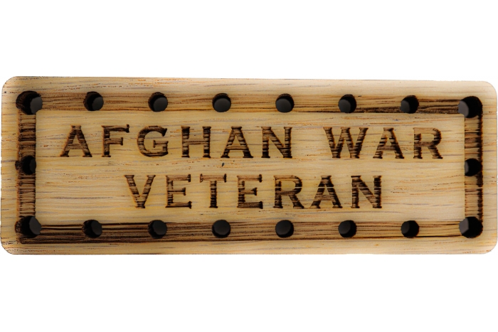 Afghan War Veteran Oak Wood Patch