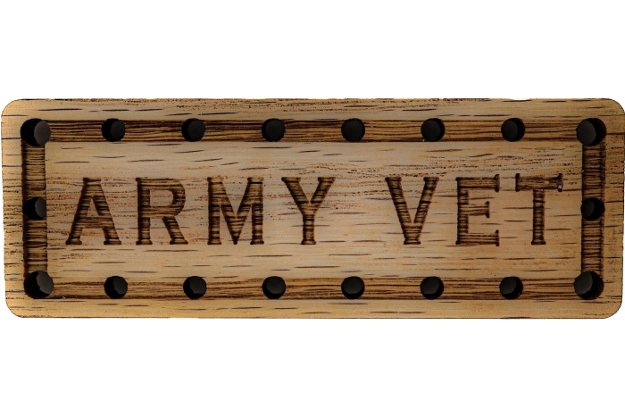 Army Vet Oak Wood Patch