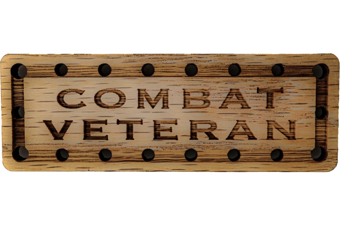 Combat Veteran Oak Wood Patch