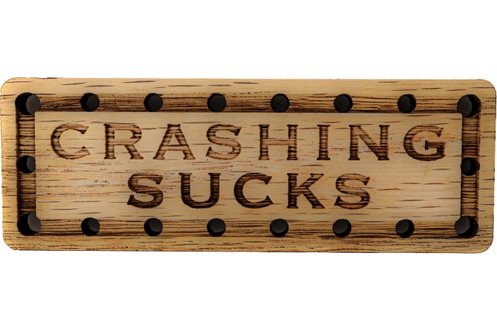 Crashing Sucks Oak Wood Patch