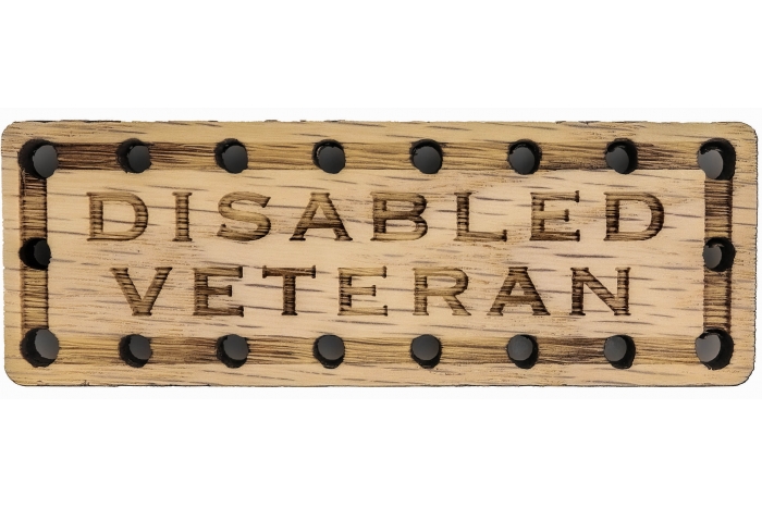Disabled Veteran Oak Wood Patch