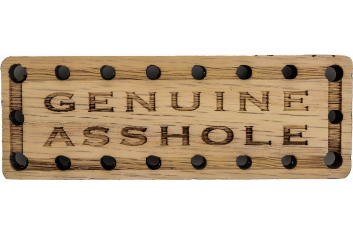 Genuine Asshole Oak Wood Patch