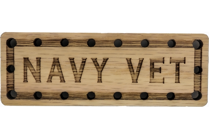 Navy Vet Oak Wood Patch