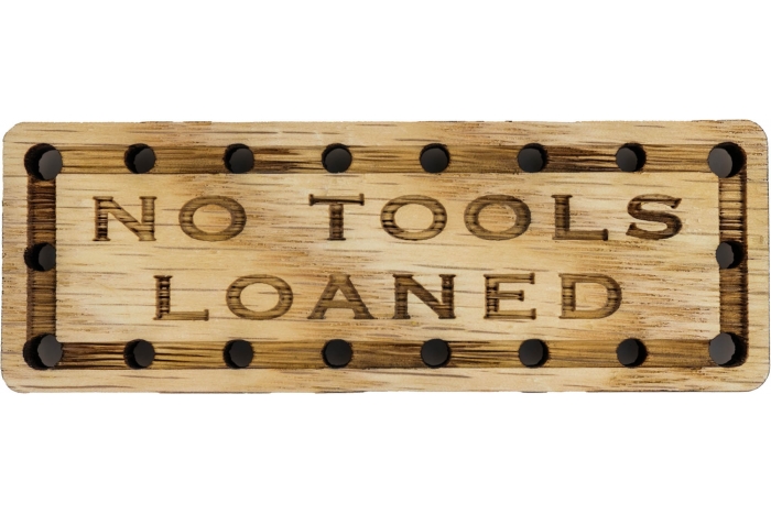 No Tools Loaned Oak Wood Patch