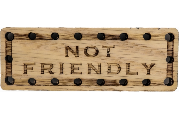 Not Friendly Oak Wood Patch