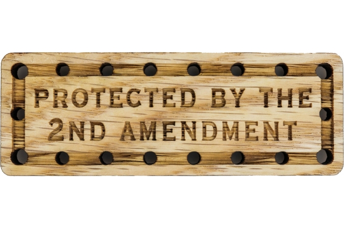Protected by the 2nd Amendment Oak Wood Patch