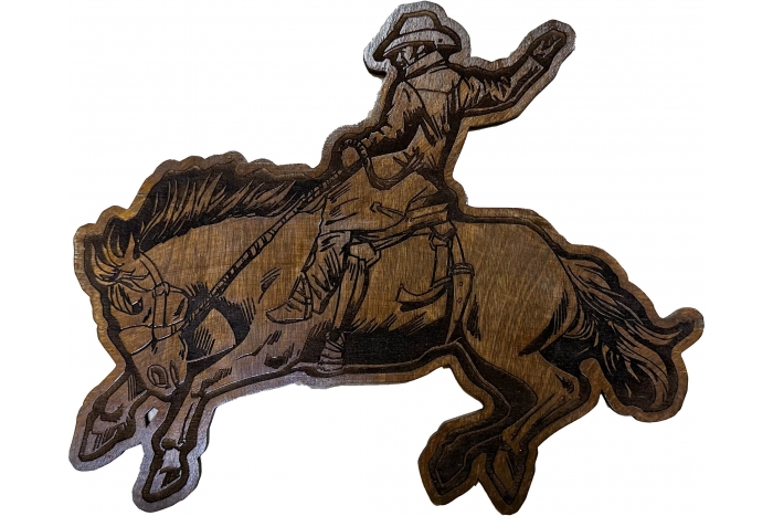 Bucking Horse Wood Wall Decor