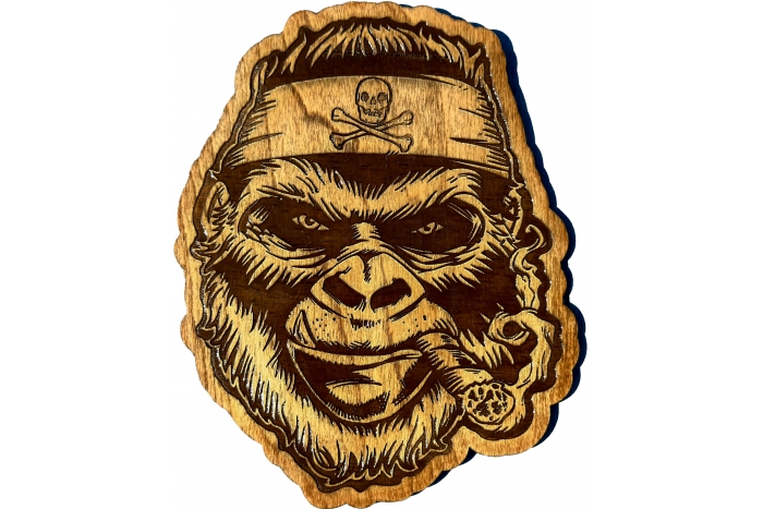 Cigar Gorilla Wood Wall Decoration