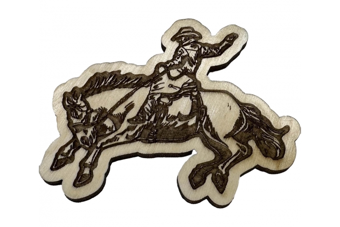 Cowboy on Horse Wood Decor Cowboy on Horse Wood Decor