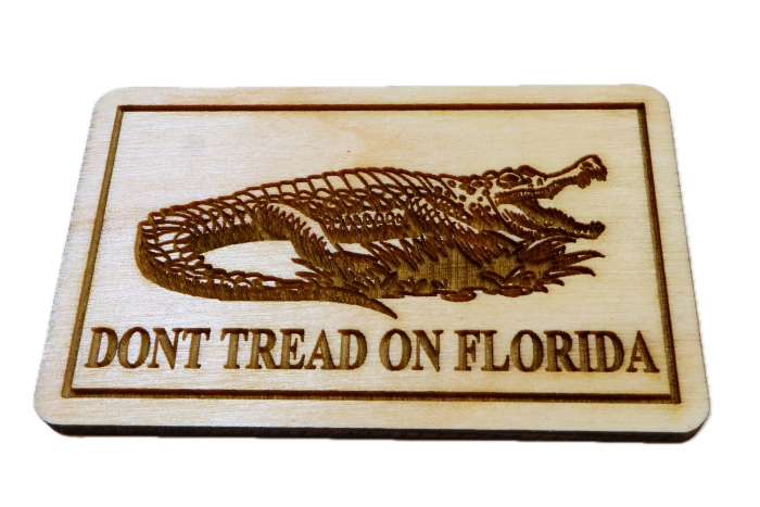 Don't Tread on Florida Gator Wood Decor