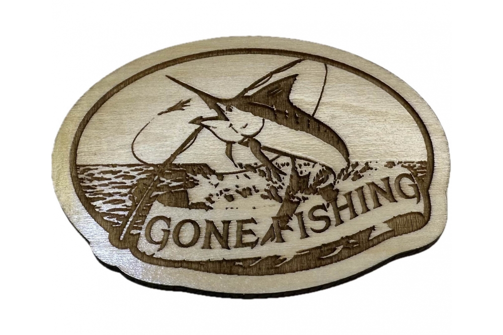 Gone Fishing Sail Fish Wood Decor