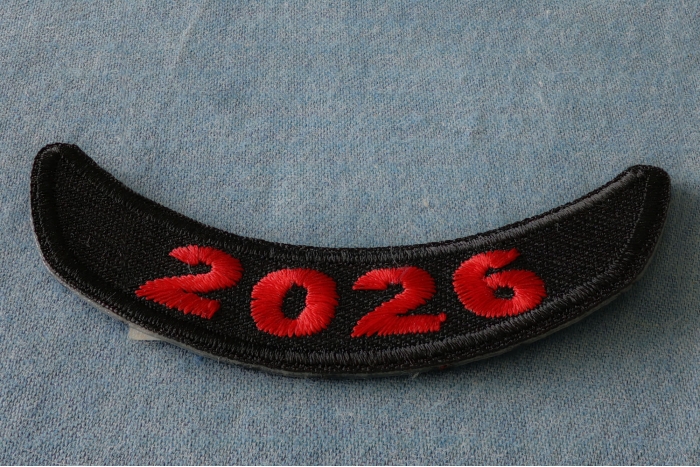 2026 Lower Rocker Red Year Patch diagonal view