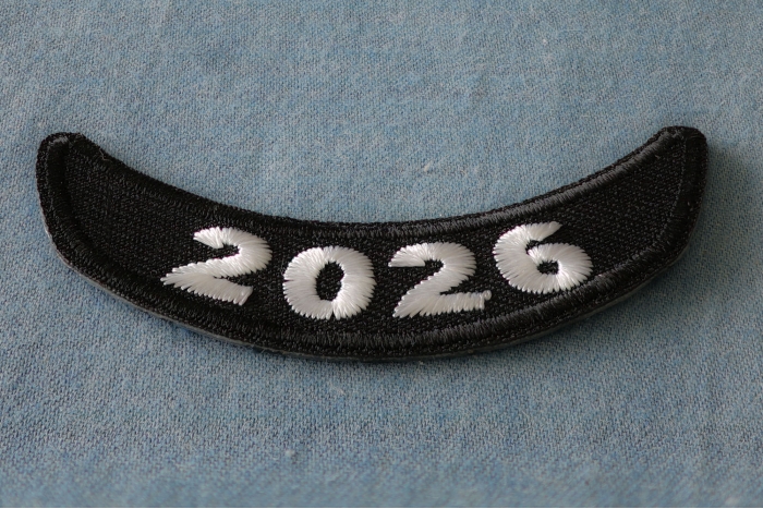 2026 Lower Rocker White Year Patch diagonal view