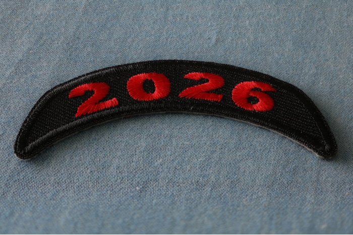 2026 Upper Rocker Red Year Patch diagonal view