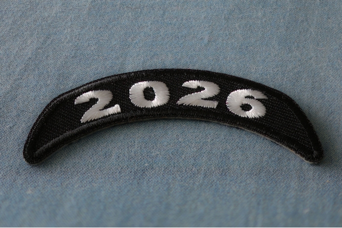 2026 Upper Rocker White Year Patch diagonal view