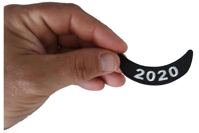 2020 Lower White Rocker Patch shown on hand for size comparison