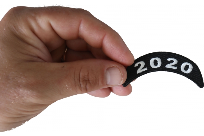 2020 Upper White Rocker Patch shown on hand for size comparison