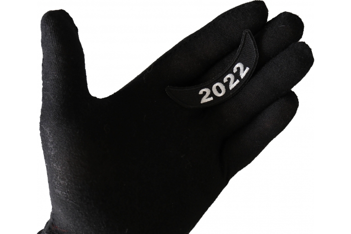 2022 Lower Rocker Patch shown on hand for size comparison