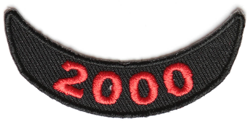 2000 Lower Year Rocker Patch In Red