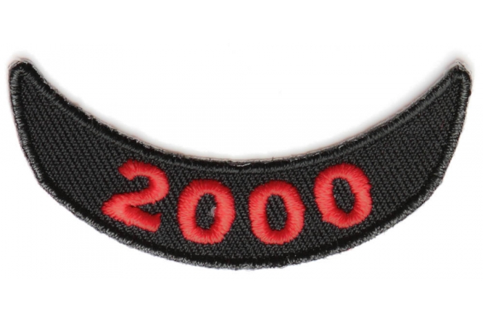 2000 Lower Year Rocker Patch In Red