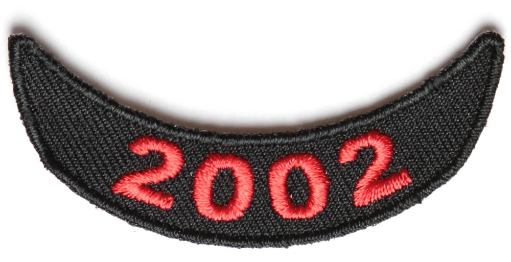 2002 Lower Year Rocker Patch In Red