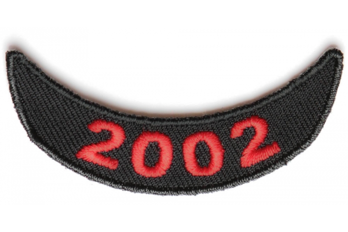 2002 Lower Year Rocker Patch In Red