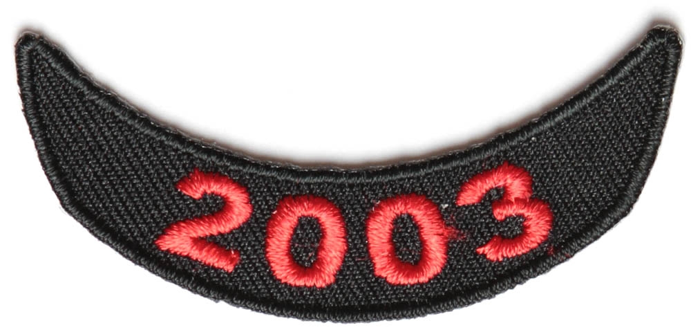 2003 Lower Year Rocker Patch In Red