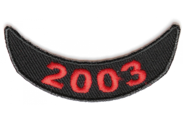 2003 Lower Year Rocker Patch In Red