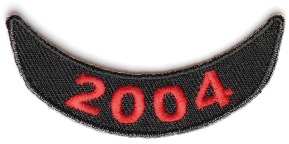 2004 Lower Year Rocker Patch In Red