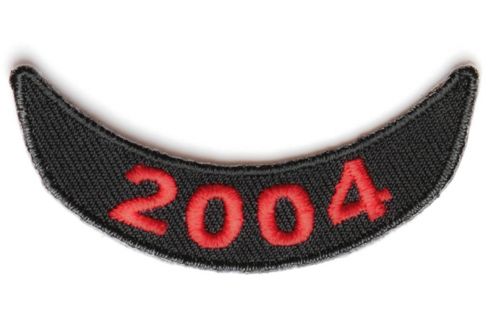 2004 Lower Year Rocker Patch In Red
