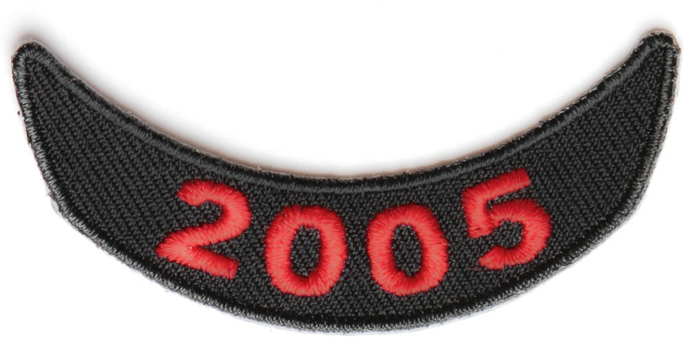 2005 Lower Year Rocker Patch In Red