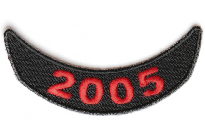 2005 Lower Year Rocker Patch In Red
