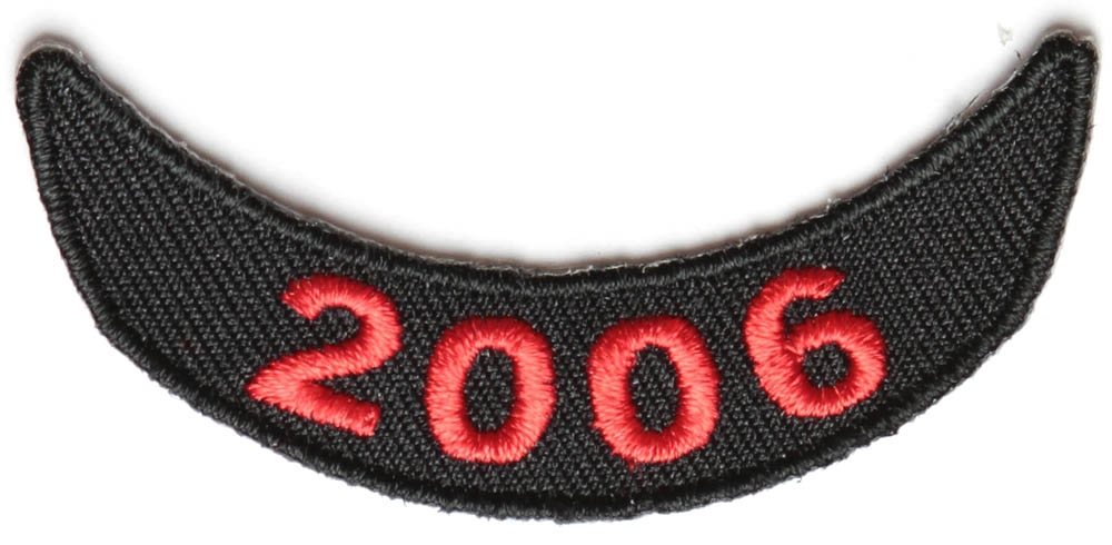 2006 Lower Year Rocker Patch In Red