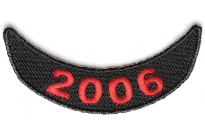 2006 Lower Year Rocker Patch In Red