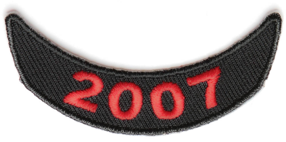 2007 Lower Year Rocker Patch In Red