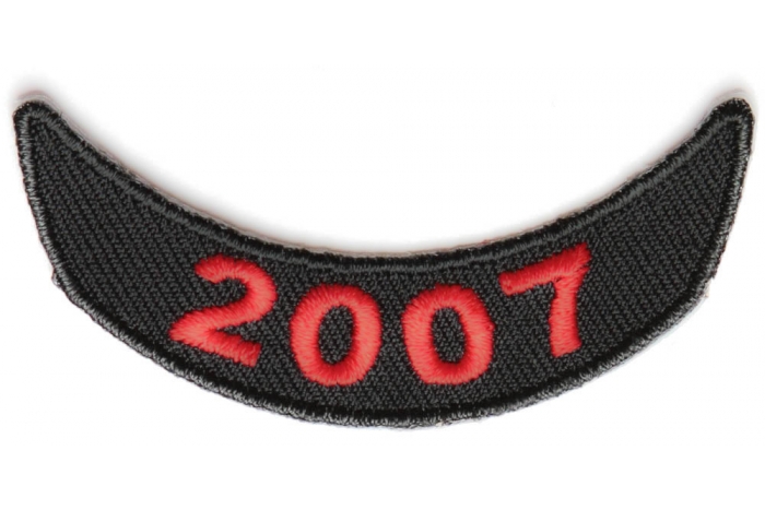 2007 Lower Year Rocker Patch In Red