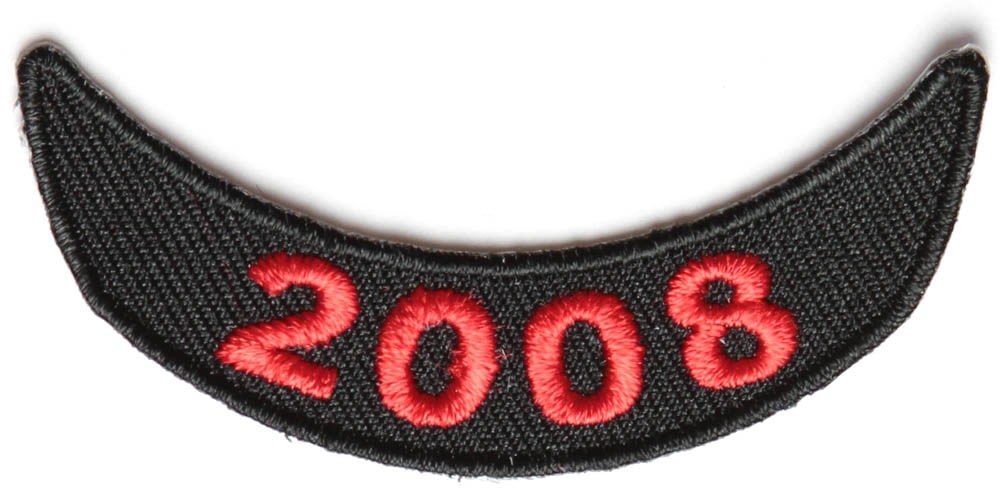 2008 Lower Year Rocker Patch In Red