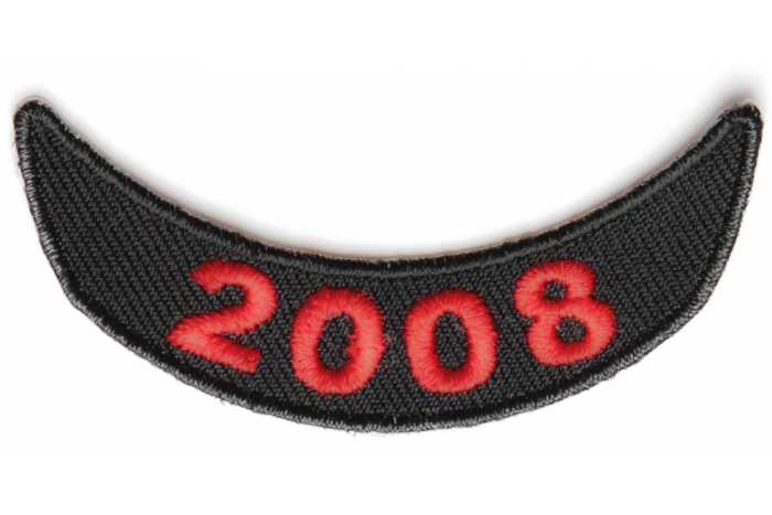 2008 Lower Year Rocker Patch In Red