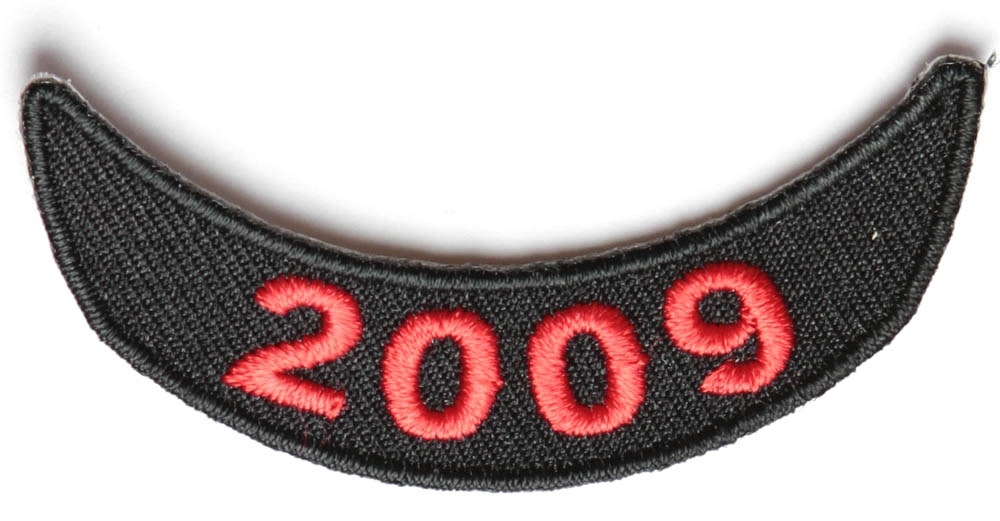 2009 Lower Year Rocker Patch In Red