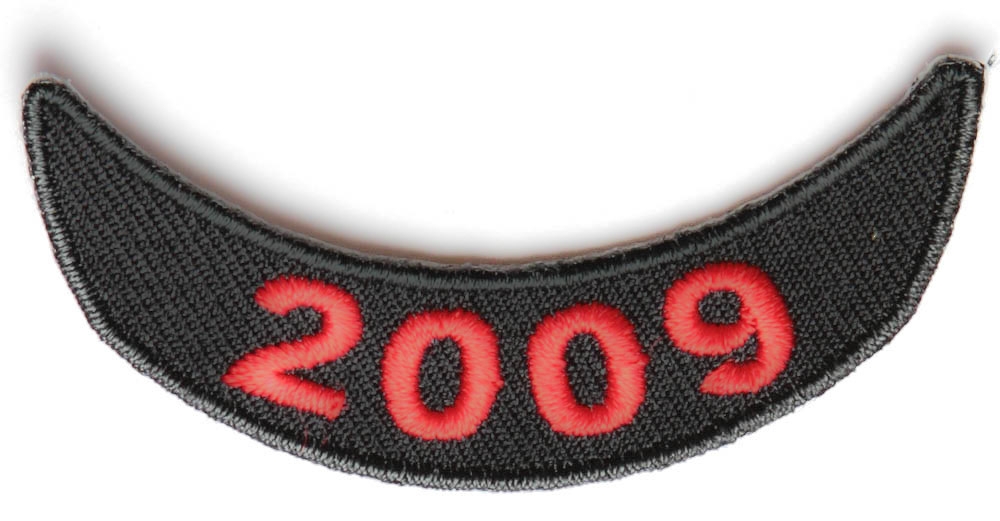 2009 Lower Year Rocker Patch In Red