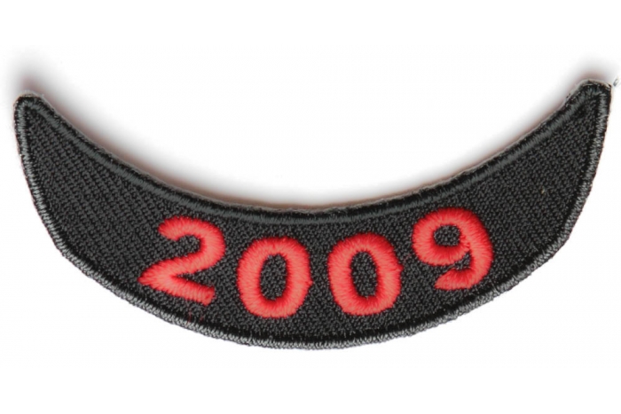 2009 Lower Year Rocker Patch In Red