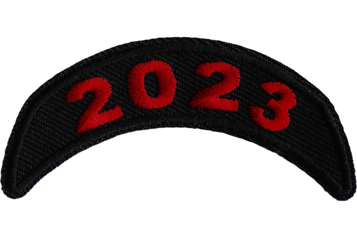 2023 Year Patch Upper Rocker Red