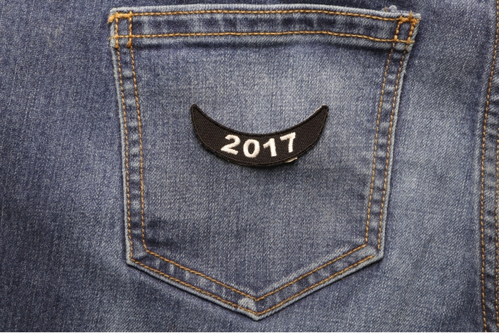 2017 White Lower Rocker Patch shown on jeans